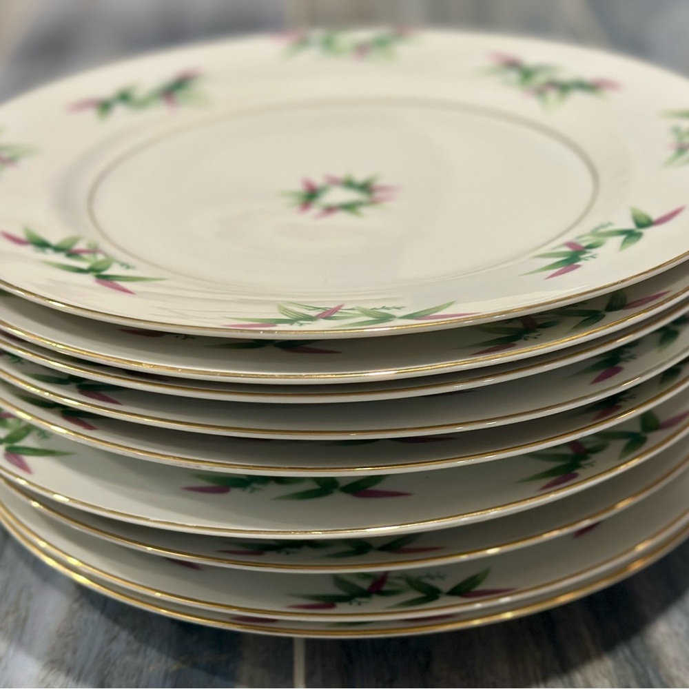 Mandarin Harmony House Fine China Dinner Plates Vintage.  10 Pieces